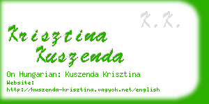 krisztina kuszenda business card